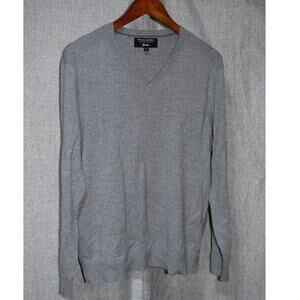 Banana Republic Italian Merino Gray V-Neck Sweater Men’s Medium